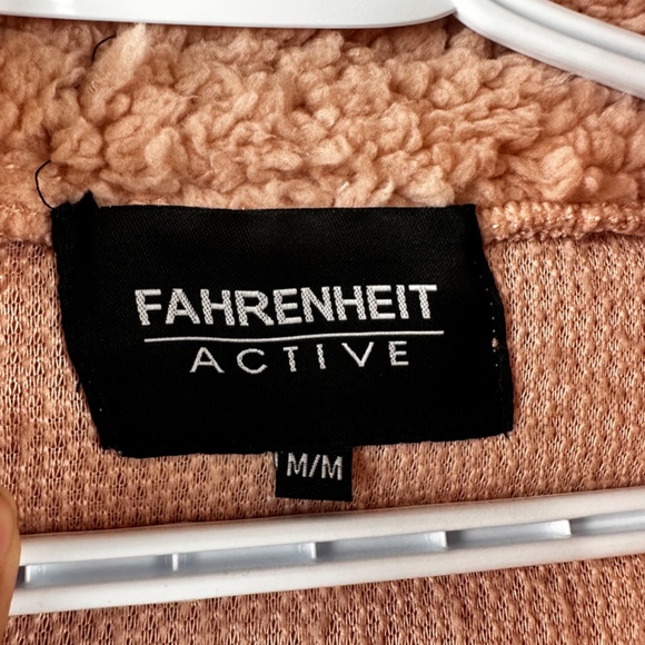 Salmon pink women’s Fuzzy Fleece vest casual warm zip up jacket - Picture 6 of 6